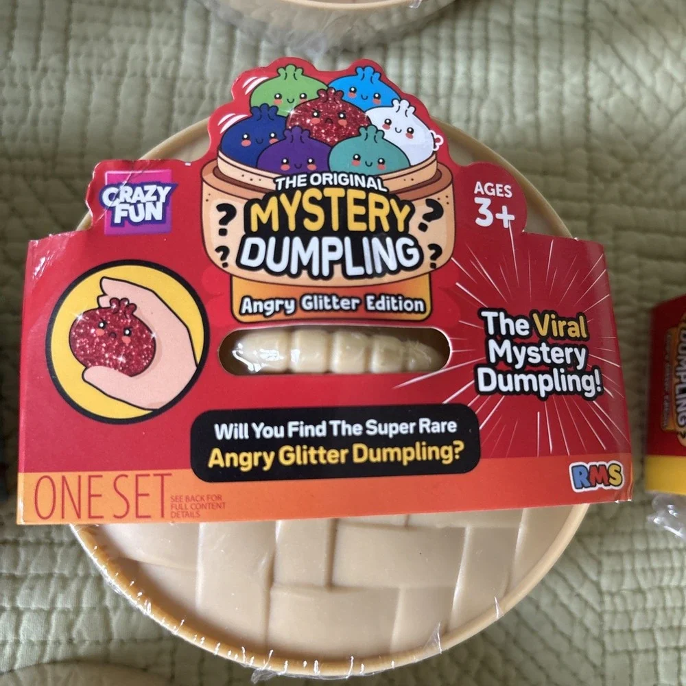 RMS Mystery Dumpling Squishy Lot of 7 Sealed Gummi Bear Angry Glitter